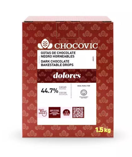 купить Термостабильные капли из темного шоколада Dolores Chocovic 44.7% CHD-DR-854CHVC-69B 8*1,5кг