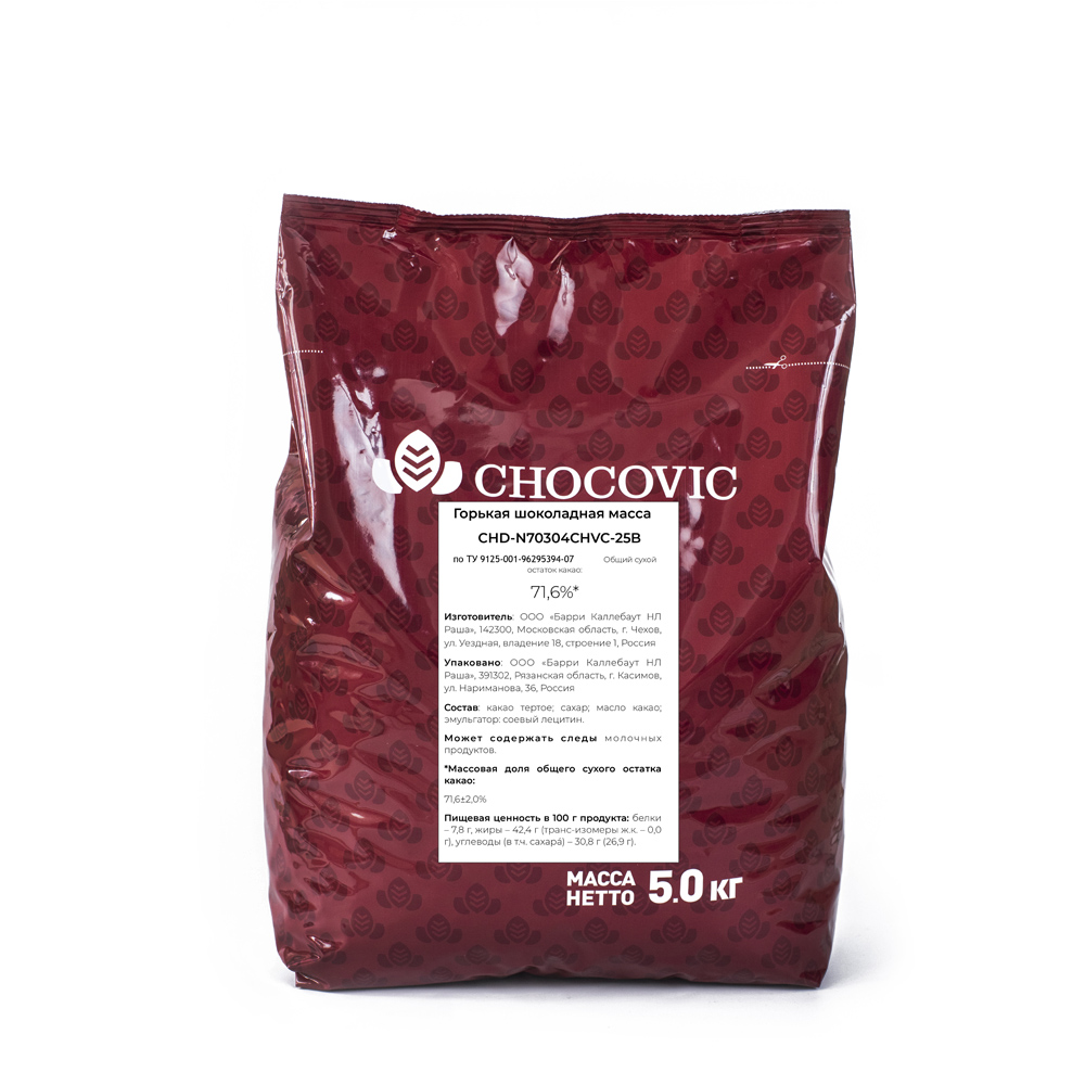 купить Шоколад темный Chocovic 70% CHD-N70304CHVC-25B 5кг