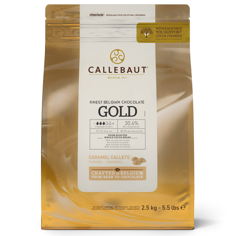 купить Шоколад белый с карамельным вкусом GOLD Callebaut 30,4% CHK-R30GOLD-2B-U75 4*2,5кг
