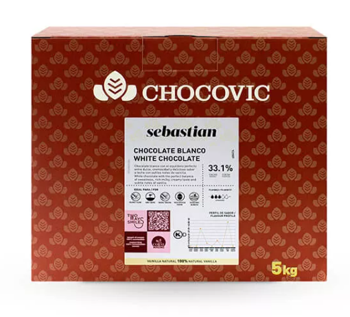 купить Шоколад белый Chocovic Sebastian 33,1% CHW-S4CHVC-94B 3*5кг