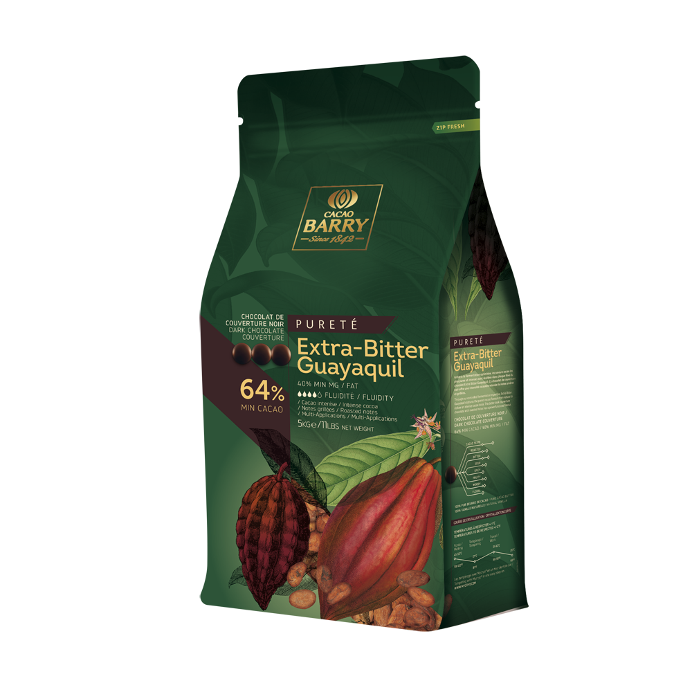 купить Шоколад темный Extra-Bitter Guayaquil 64% Cacao Barry CHD-P64EBPU-RT-U72 5 кг
